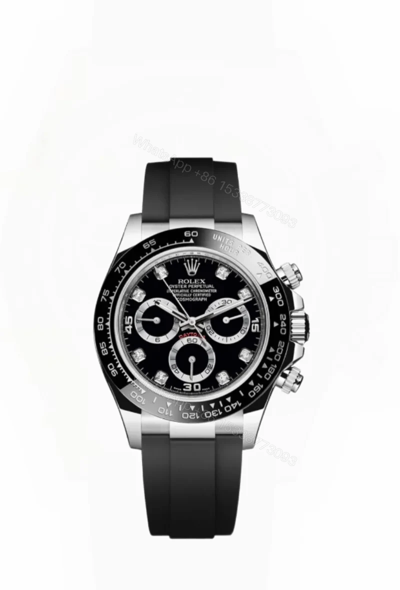 Rolex Daytona Replica Watch – M116519LN-0025 Black Diamond Dial 1:1 Super Clone 4130 — view 1