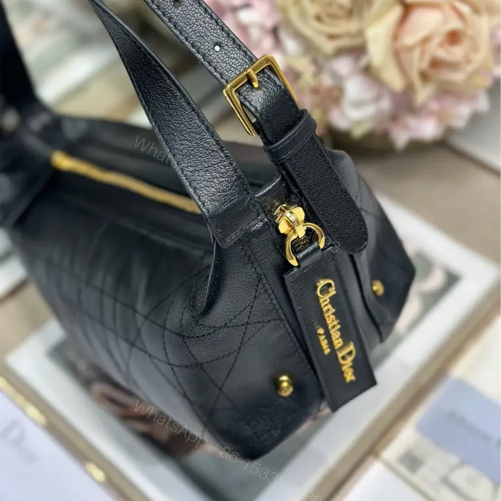 View 6 of 高仿Dior*D-Journey系列M2416M900小牛皮單肩包小號黑色免檢版