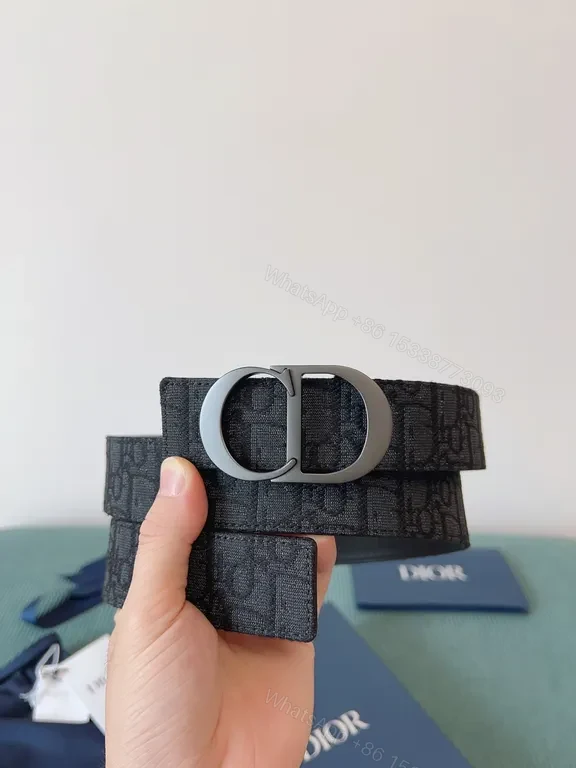 View 5 of Monogram Dior Belt: Subtle Luxury, Palladium Buckle, 2.5cm