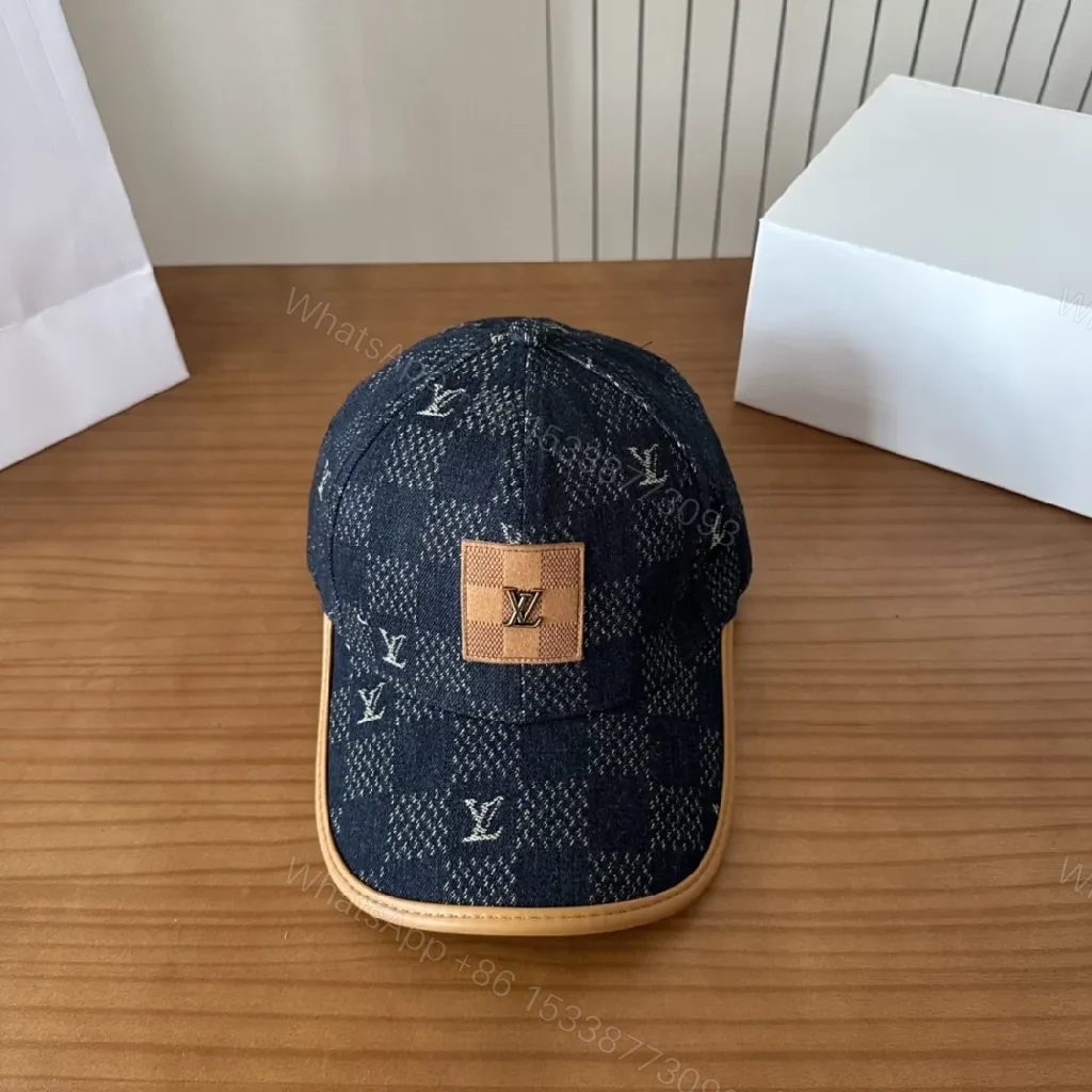View 5 of Denim-Textured Cap: Subtle LV-Inspired, Travel-Ready Style
