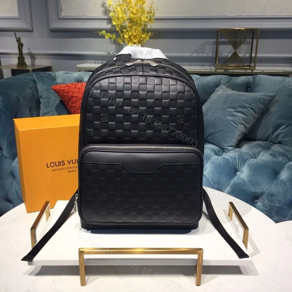 View 2 of Louis Vuitton Campus Backpack Damier Infini Onyx Silver 39Cm LV N40306