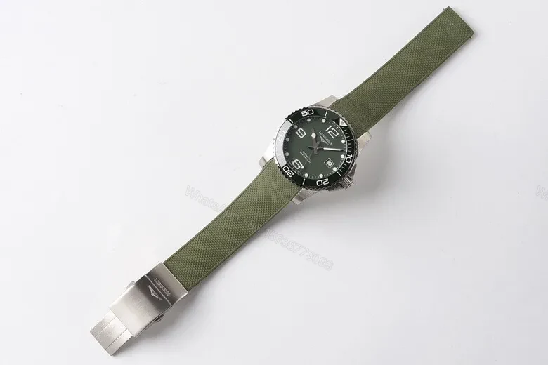View 9 of Longines Conquest Green Diver Watch Stainless Steel Case Ceramic Bezel Automatic Movement