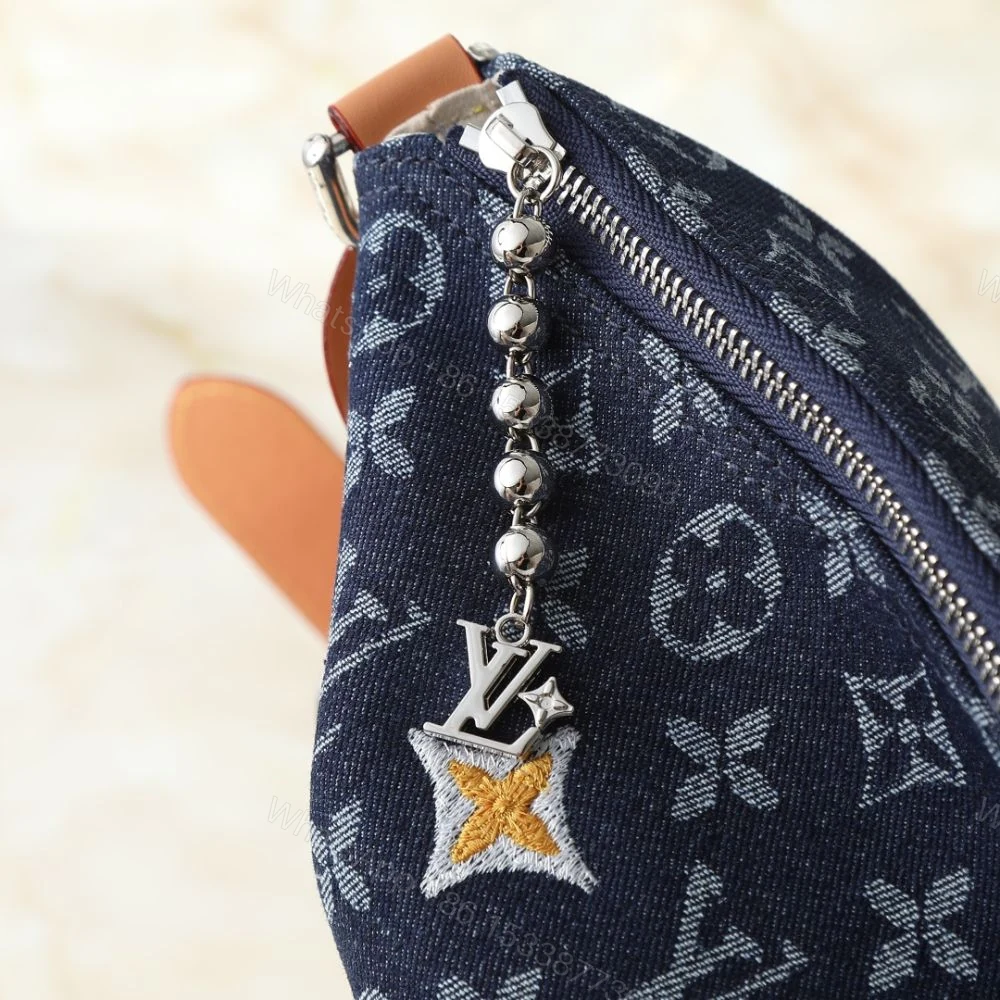 View 7 of Louis Vuitton Vagabond Hobo Denim Blue 48Cm M27555