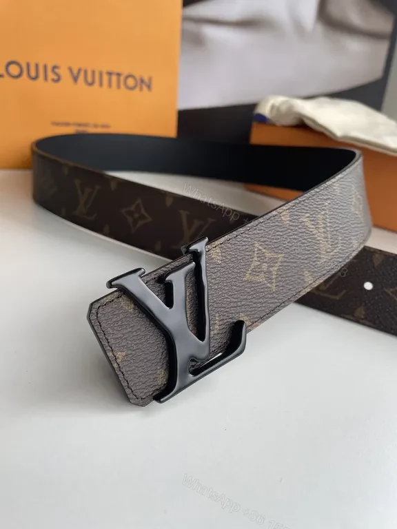View 2 of Monogram Belt in Black Buckle - Luxury Canvas Strap Belt