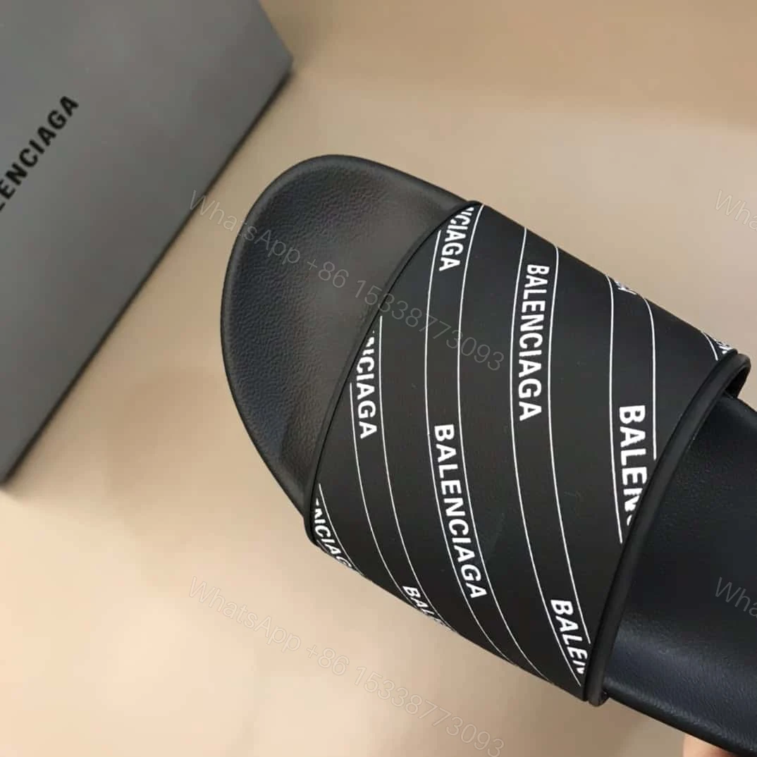 View 4 of BALENCIAGA RUBBER LOGO POOL SLIDE SANDALS – BBS6