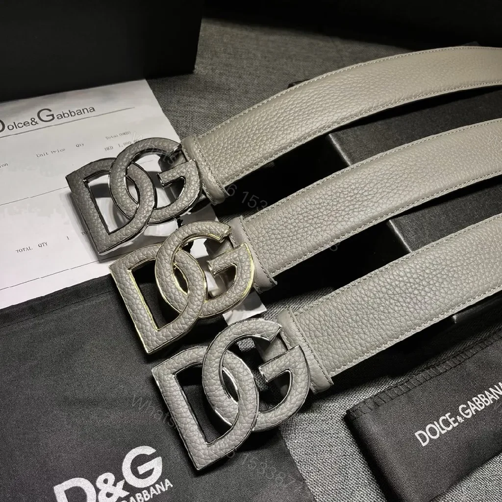 View 5 of Textured Leather Belt Duo with GG Buckle—Modern Comfort Belt