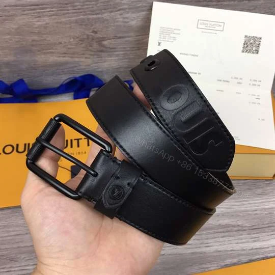 View 6 of LOUIS VUITTON DARK INFINITY LEATHER VOYAGER 35MM BELT – B157