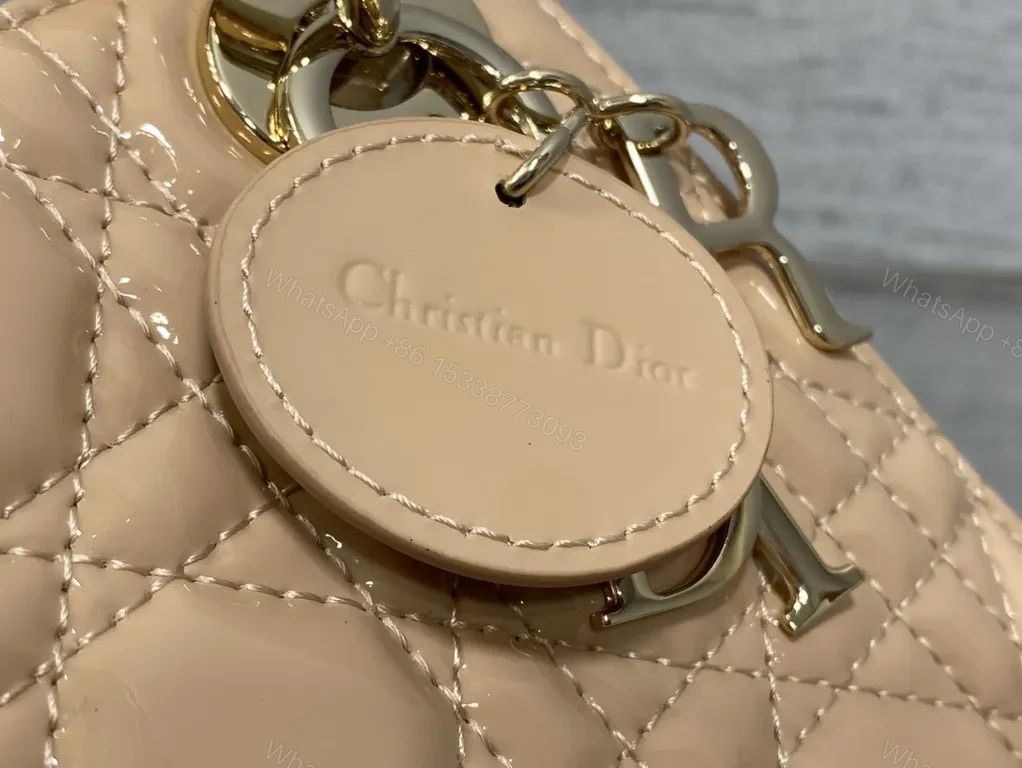 View 8 of Chic Quilted Mini Handbag â€“ Gold Chain & Charms, Nude