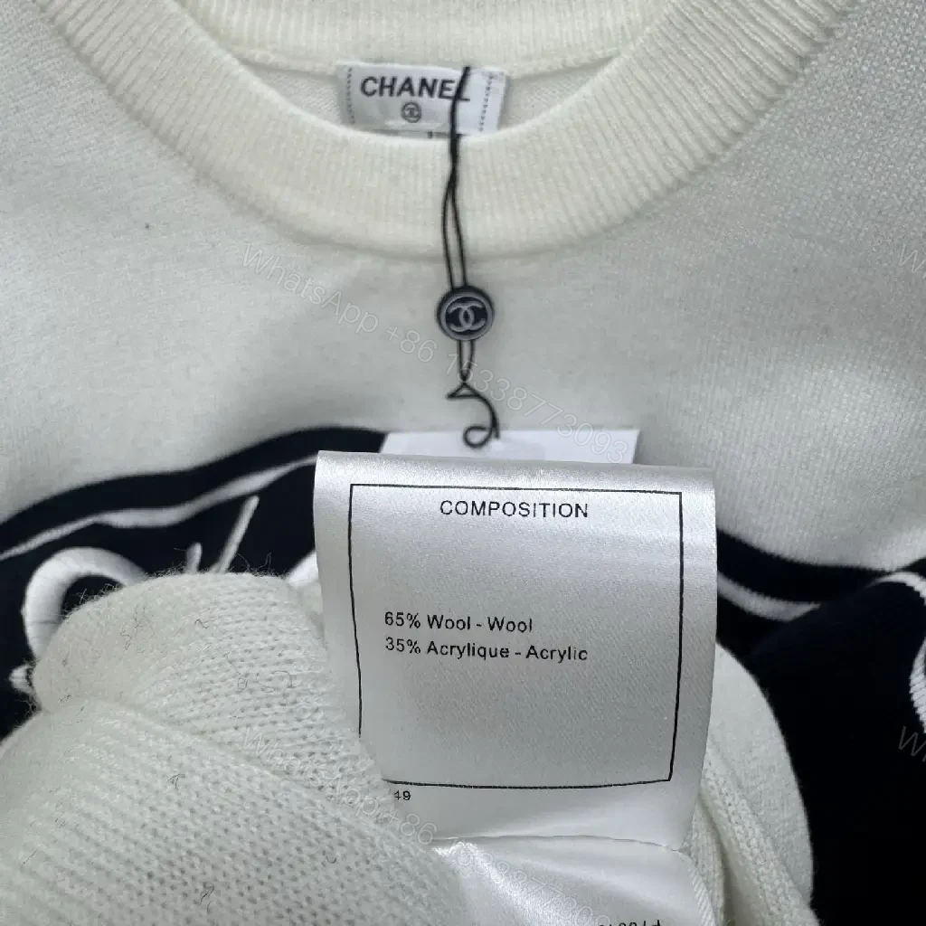 View 10 of White Knit Top - Premium Comfort, Logo Graphic, Relaxed Fit, Durable Knit