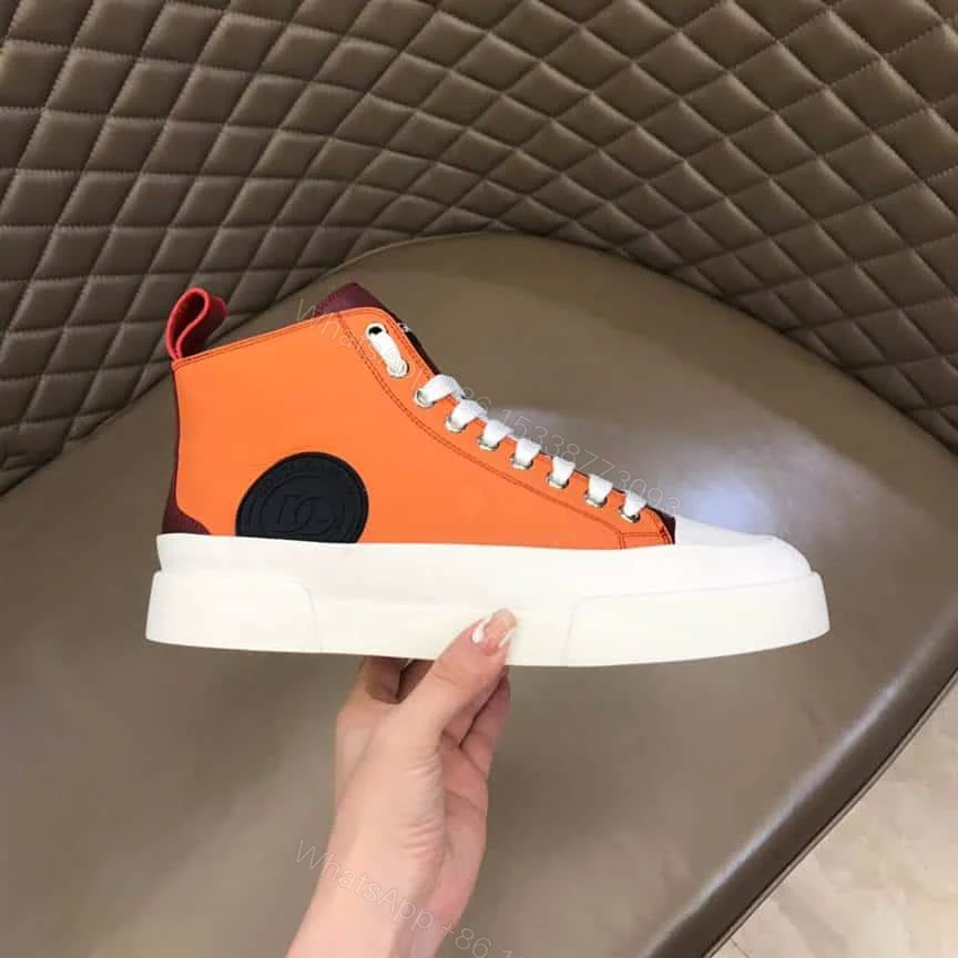View 2 of DOLCE AND GABBANA QUILTED TWO-TONE NYLON PORTOFINO LIGHT MID-TOP SNEAKERS – DG106