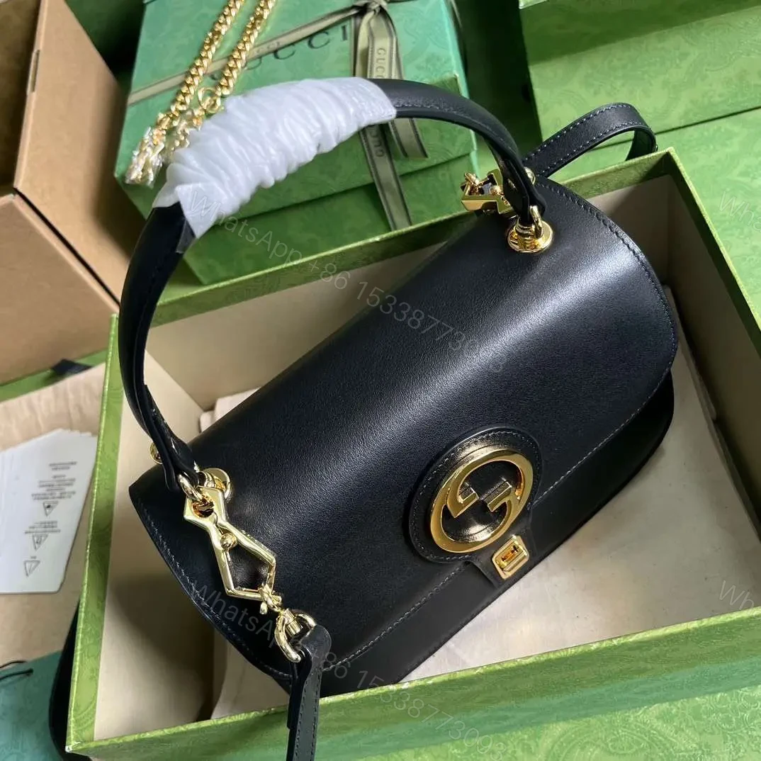 View 6 of Branded Women’s Handbag Gucci Blondie Handle Super Smooth Leather 23x15cm