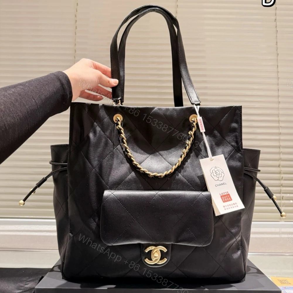 View 3 of Chanel 25C Shopping Bag Black 33Cm