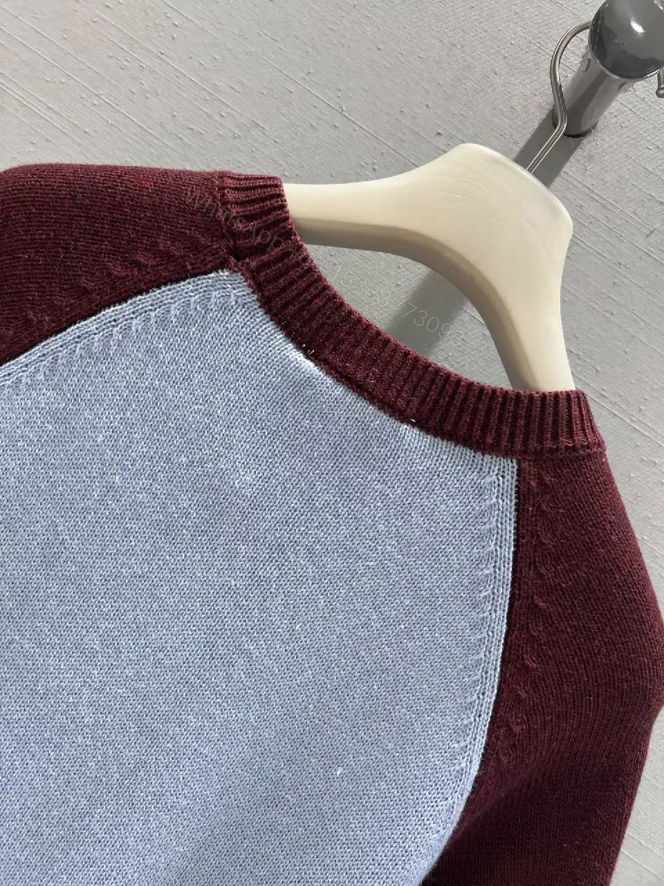 View 9 of Textured Color-Block Knit Tee: Luxe Casual Comfort