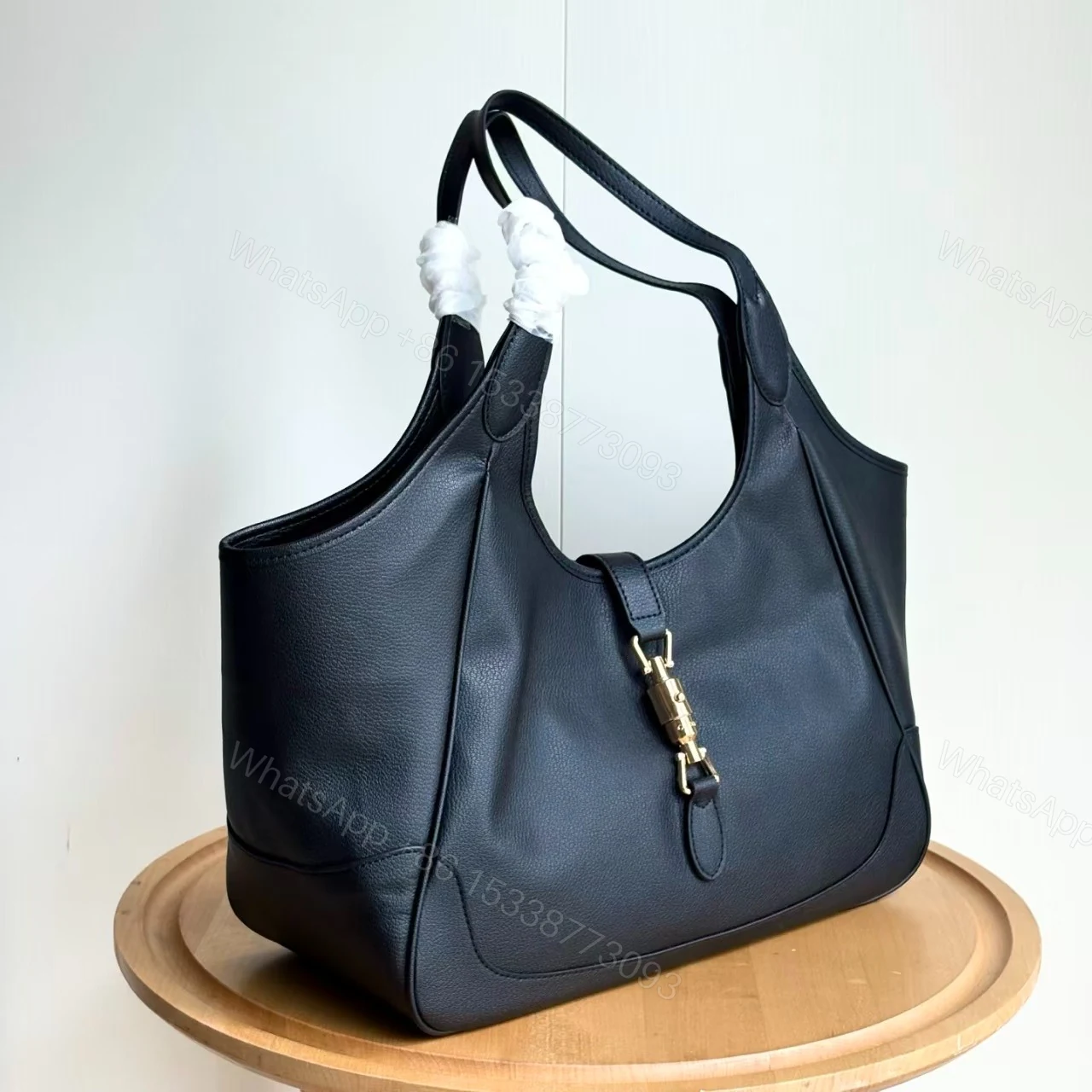 View 3 of Gucci Mercato Medium Tote Bag Black Leather 35cm
