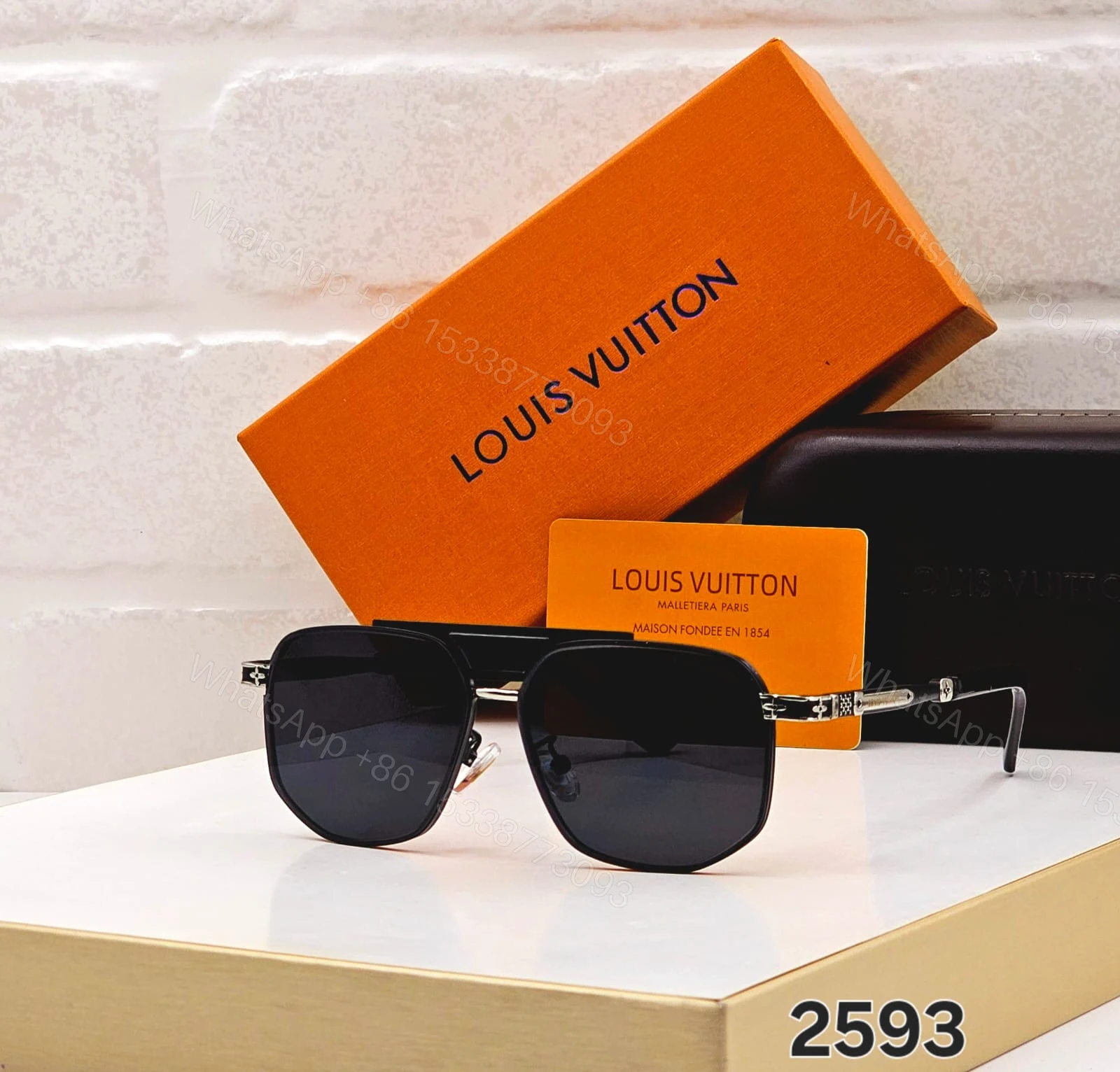 View 6 of Louis Vuitton 2593 Square Aviator Black-Grey