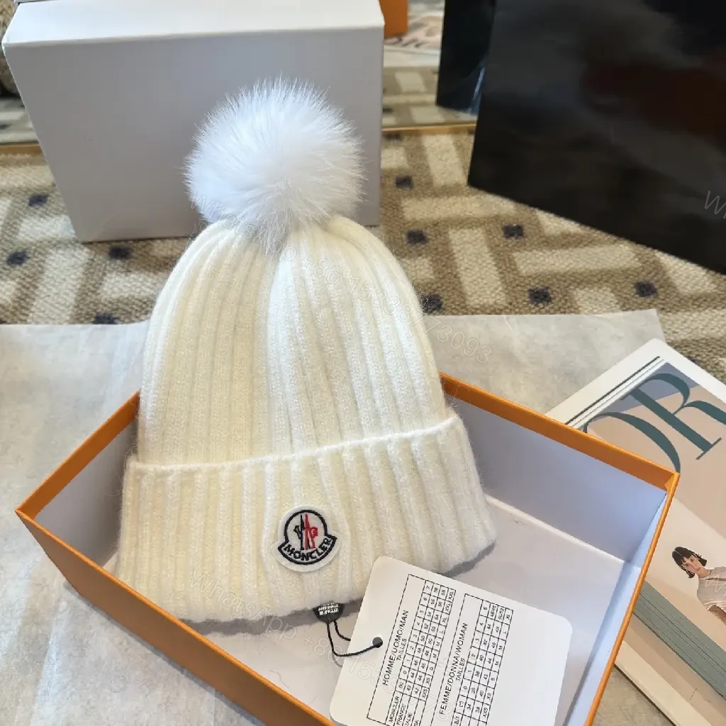 View 7 of Cozy Ivory Knit Beanie with Pom-Pom, Premium Luxe Style