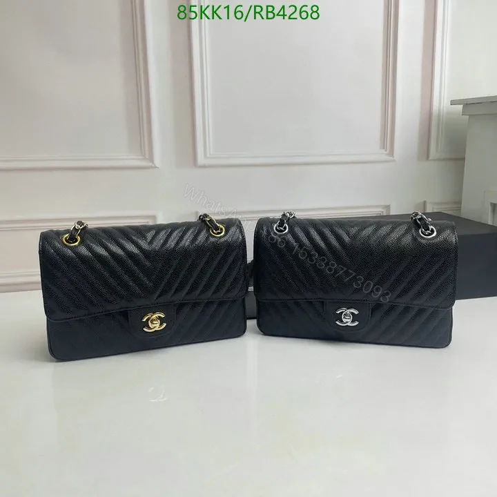 View 3 of Chanel Chevron Caviar Black Double Flap Bag RB4321 – Exquisite Craftsmanship Details