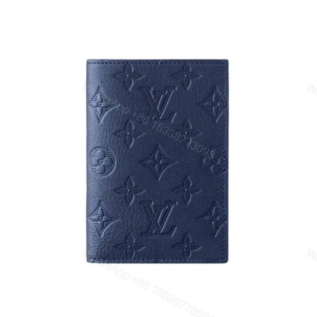 Louis Vuitton Passport Cover Monogram Shadow Navy Blue 14Cm M14792 — view 1