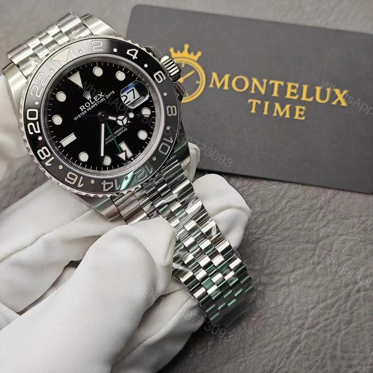 View 14 of Rolex Replica Clone Gmt master 2 2024 Bruce Wayne