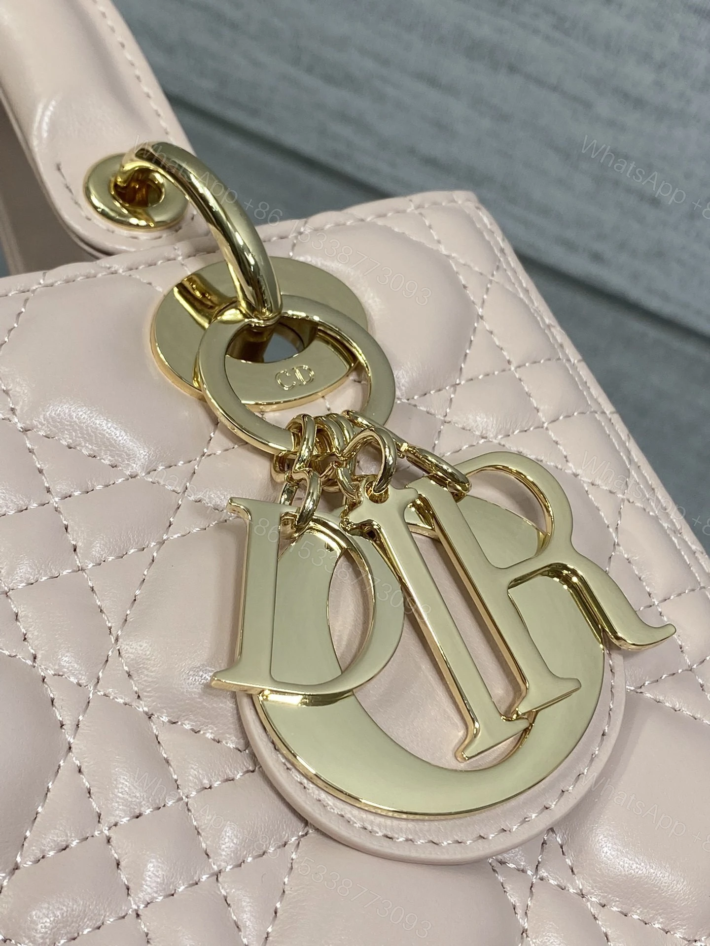 View 3 of Dior Lady Pink with Gold Hardware – Medium