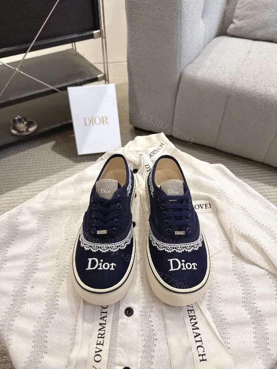 View 10 of Chic Knit Sneakers: Navy, Premium Knit, Designer-Inspired Comfort