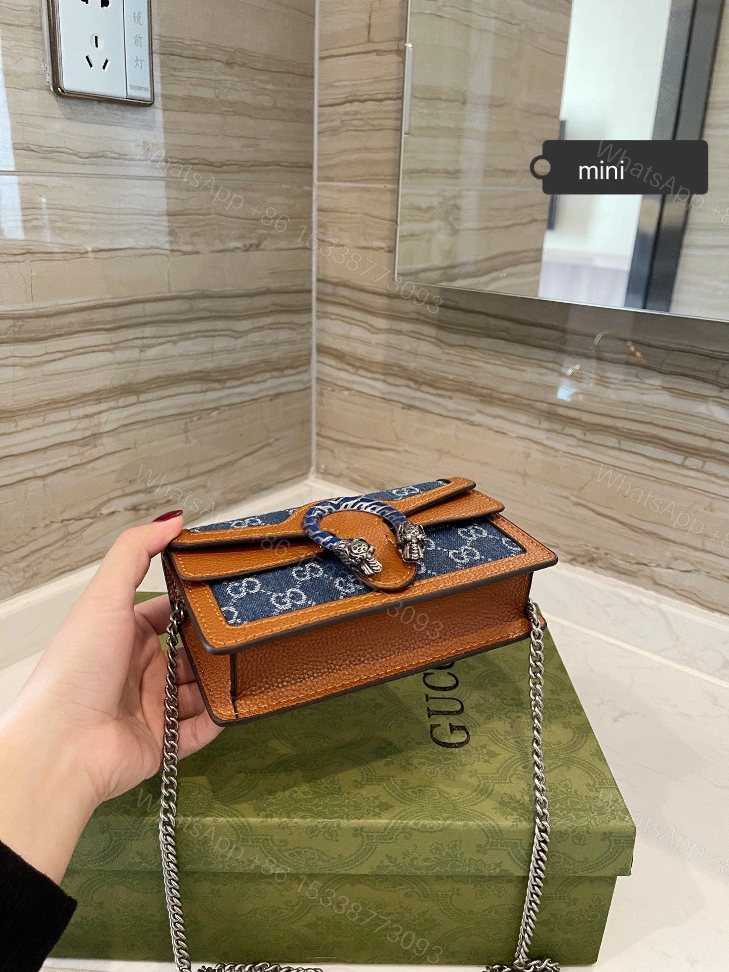 View 9 of GUCCI Dionysus GG Super Mini crossbody Bag