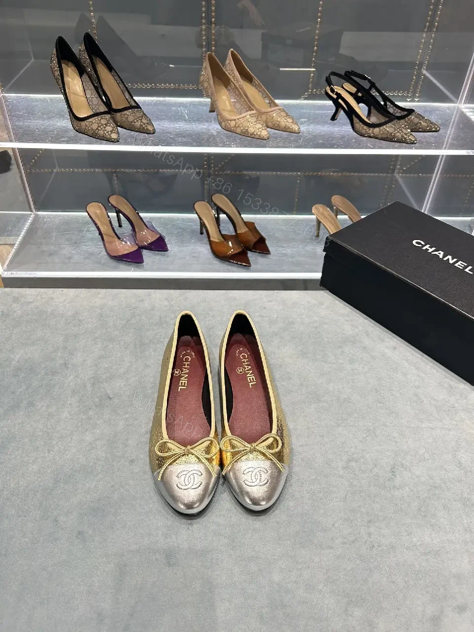 View 3 of Elegant Metallic Quilted Pumps — Comfortable All-Day Luxury