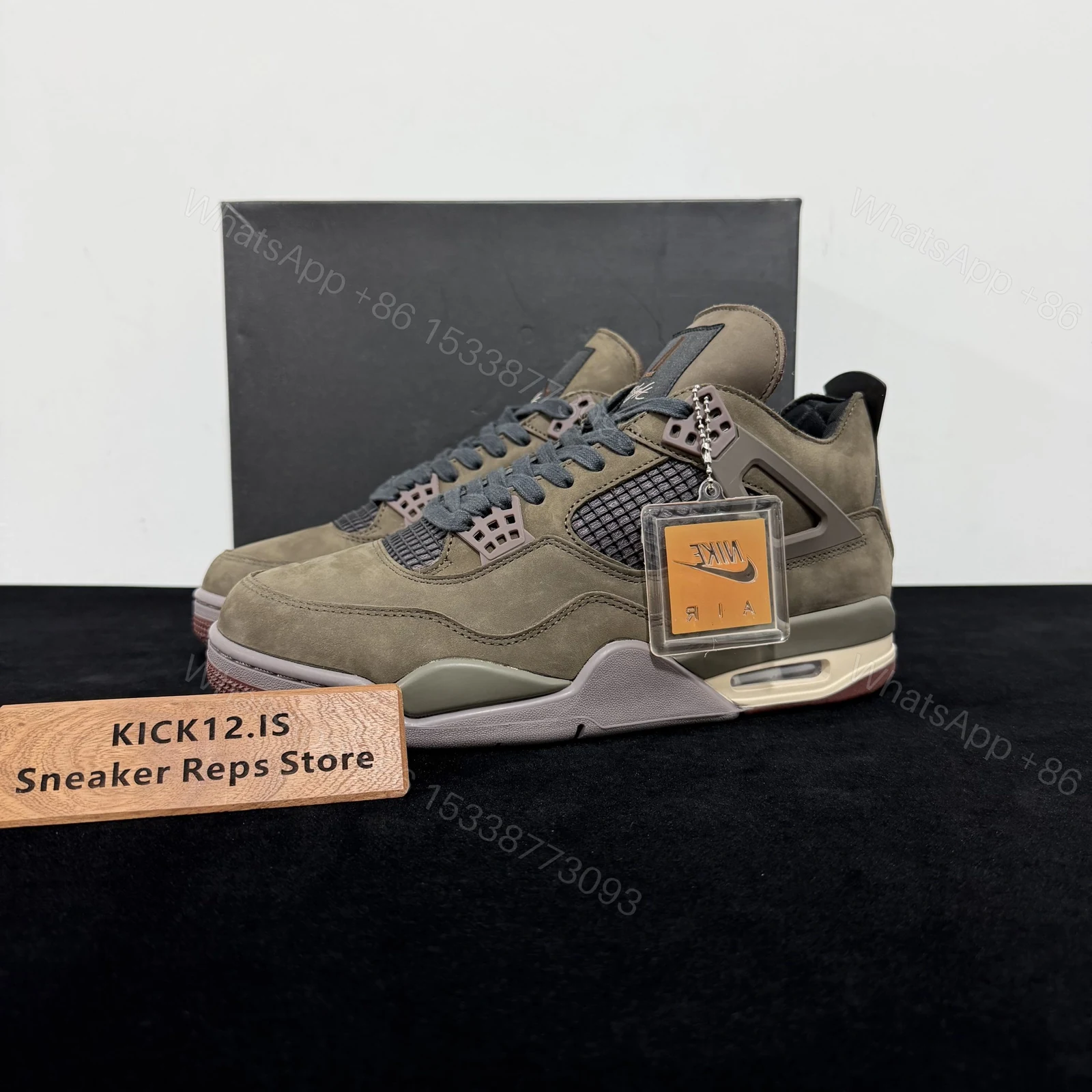 A Ma Maniere x Jordan 4 “Dark Mocha” — view 1