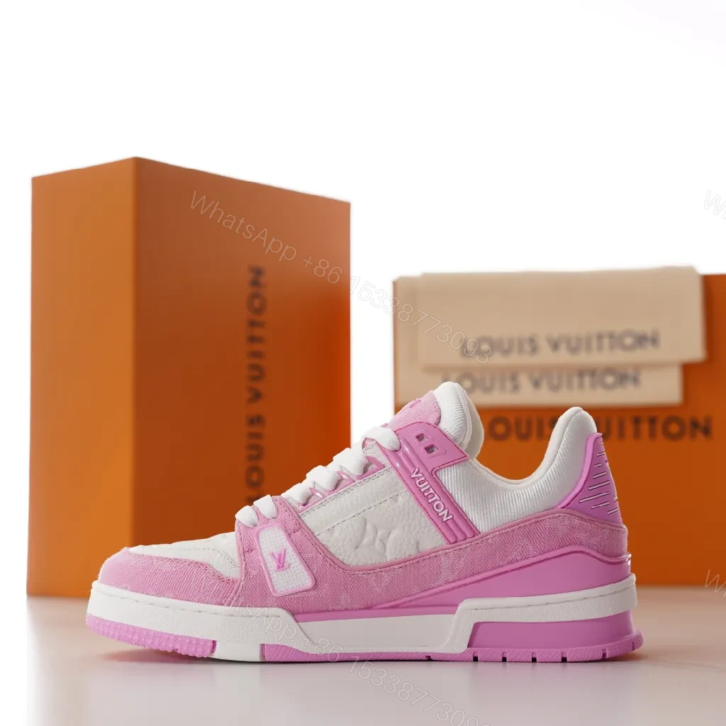 View 3 of Playful Pink Power: Premium LV-Inspired Sneakers