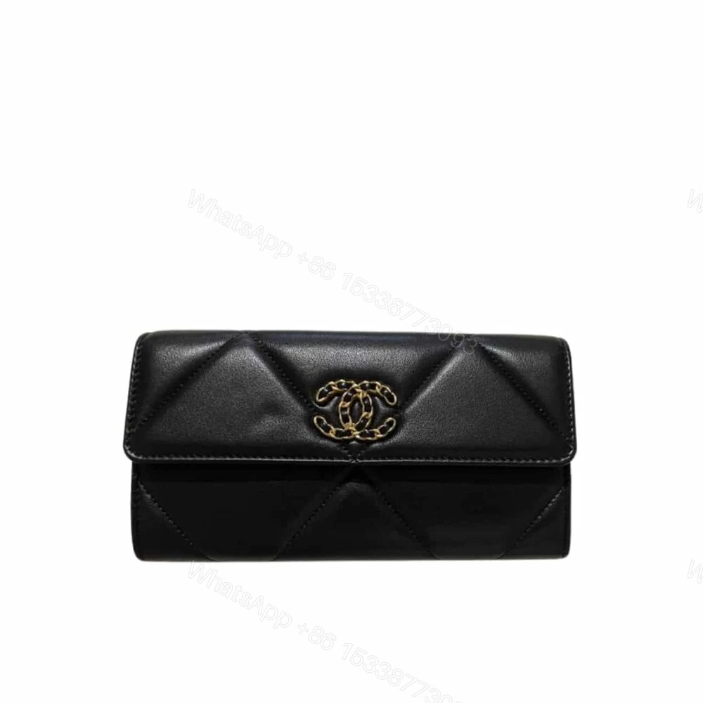 Chanel 19 Flap Long Wallet Black 19Cm — view 1