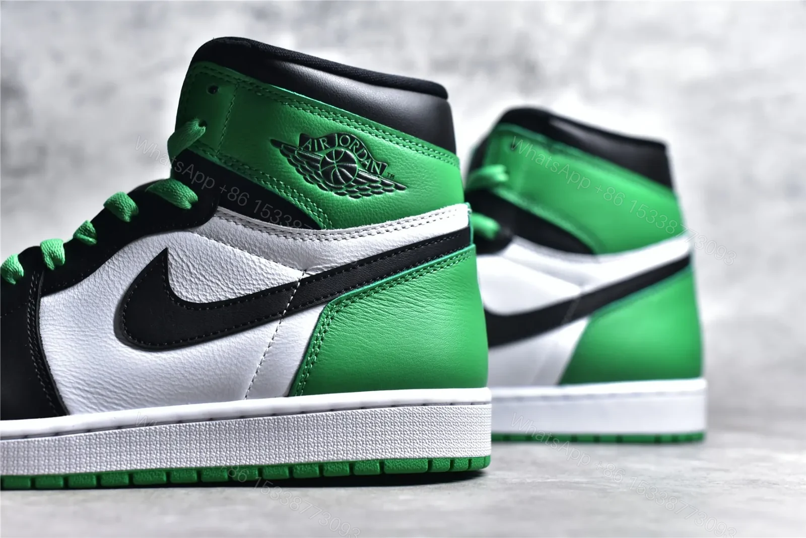 View 4 of Air Jordan 1 Retro High “Lucky Green” Black Reps