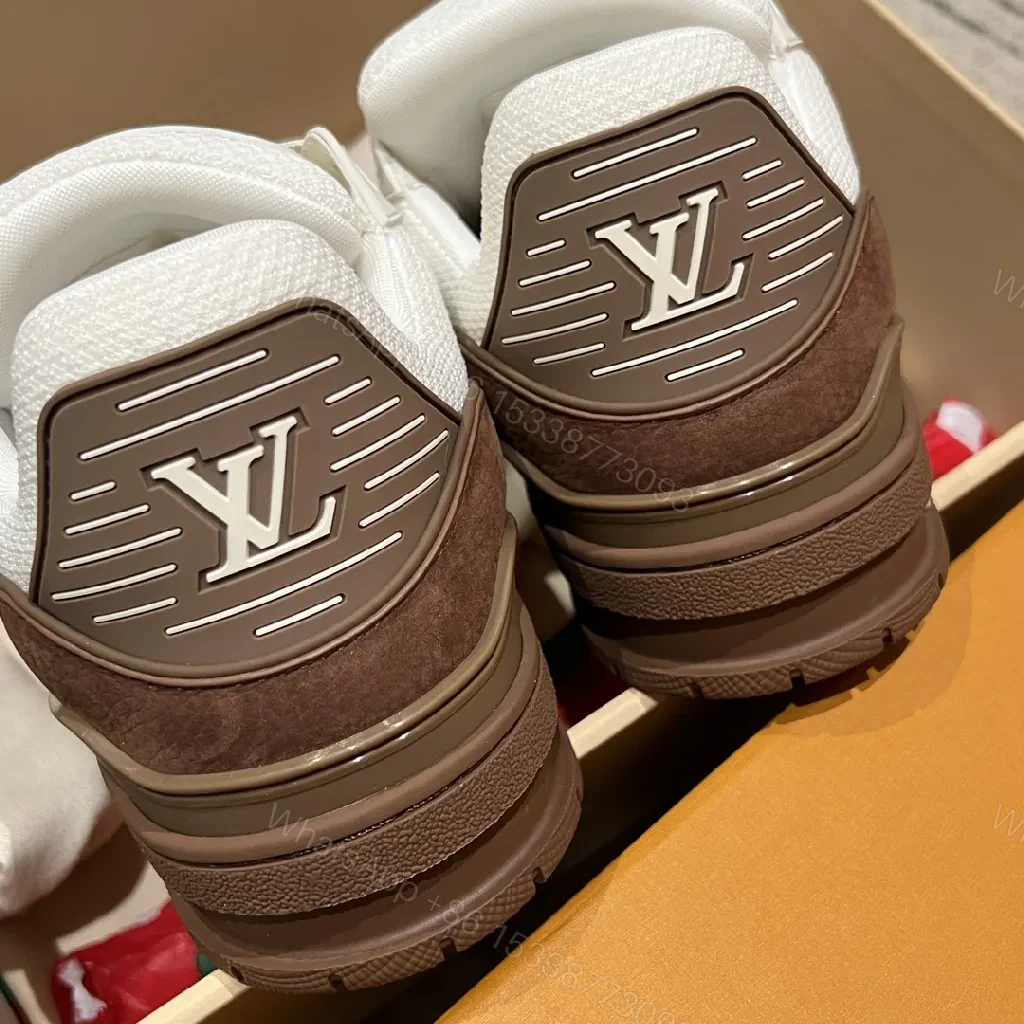 View 7 of Bold Contrast High-Top Sneakers in White & Chocolate Suede