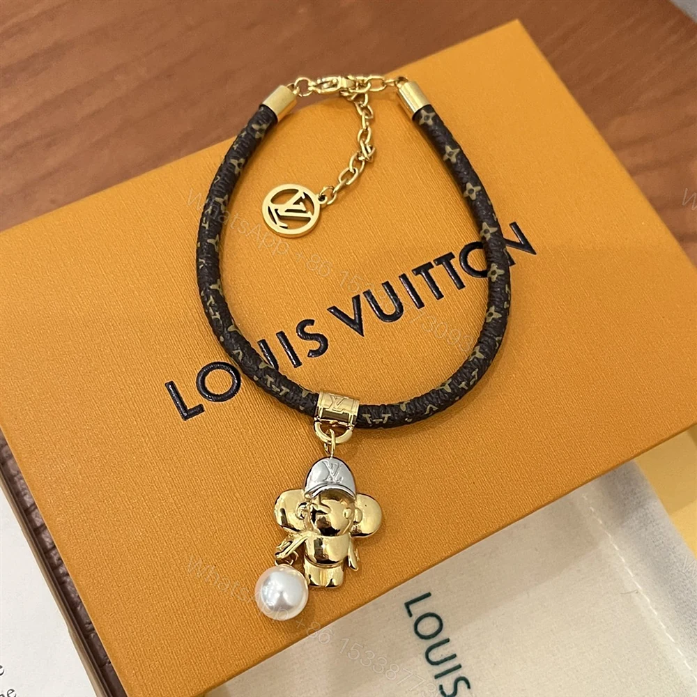 View 2 of Louis Vuitton Vivienne Bracelet Monogram Gold Brown