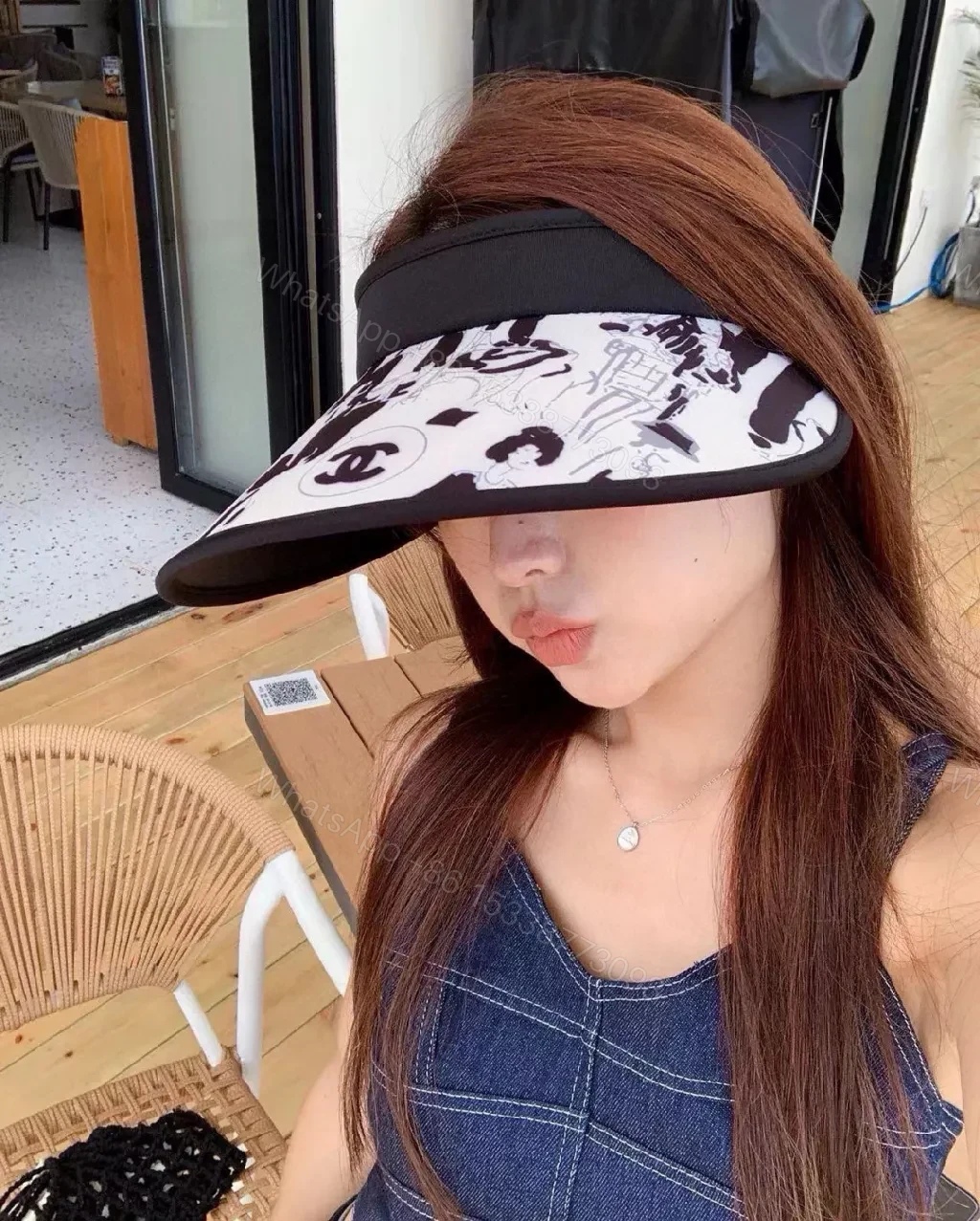 View 4 of Monochrome Visor: Graphic Luxe, Everyday Comfort Visor