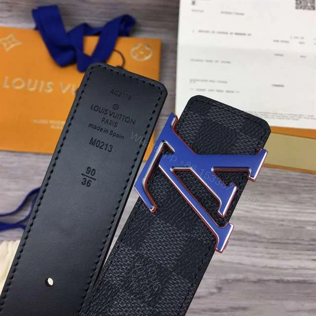 View 6 of LOUIS VUITTON INITIALES 40MM REVERSIBLE DAMIER INFINI LEATHER BELT – B87