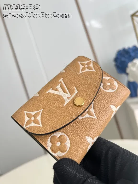 Compact Luxe Wallet: Monogramed Leather, Everyday Elegance — view 1