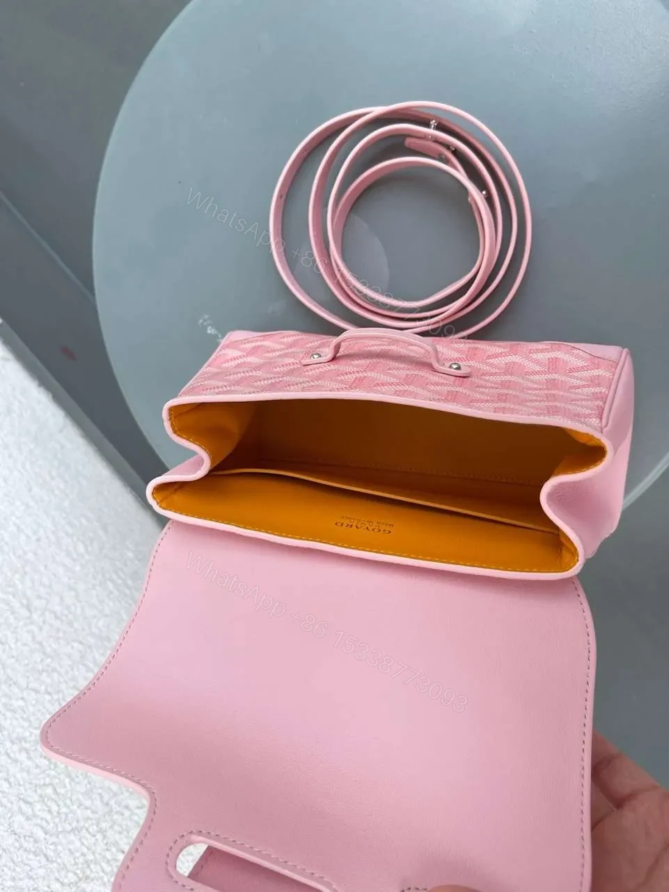 View 4 of Goyard Saigon Pink Replica 11 High Quality Bag 20x15cm