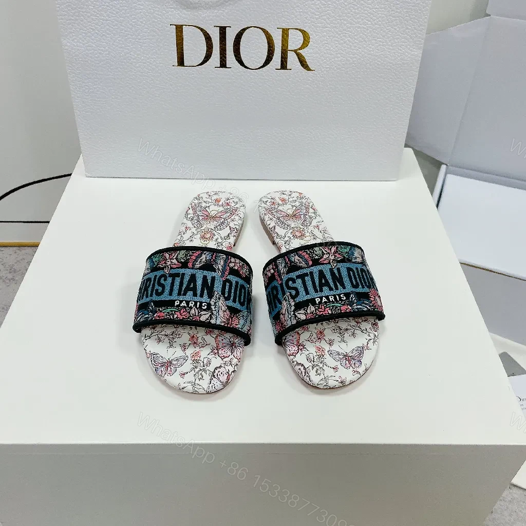 View 9 of Bold Floral Slip-Ons with Signature Webbing Slides