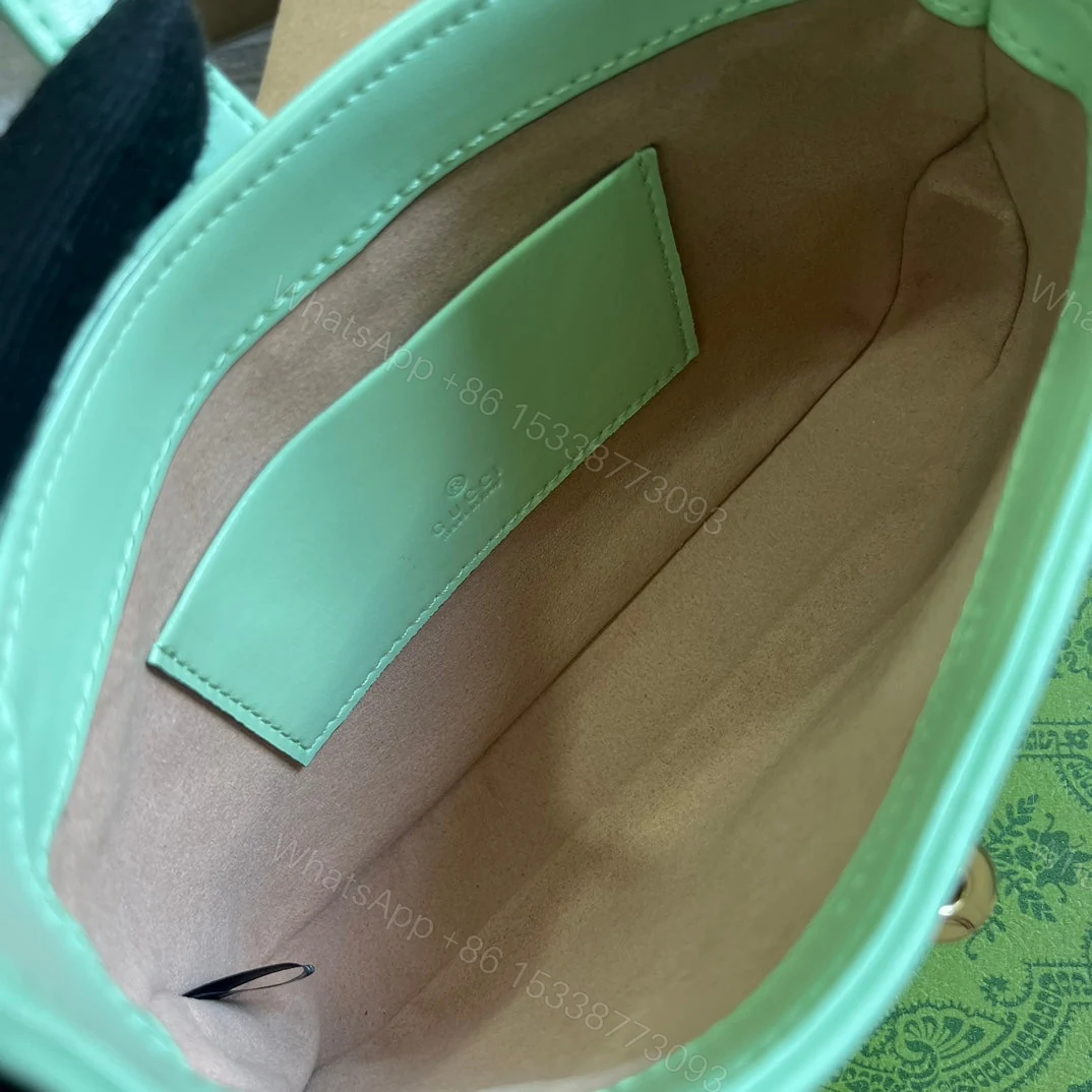 View 9 of GG JACKIE MINI 19 SHOULDER BAG IN LIGHT GREEN CALFSKIN