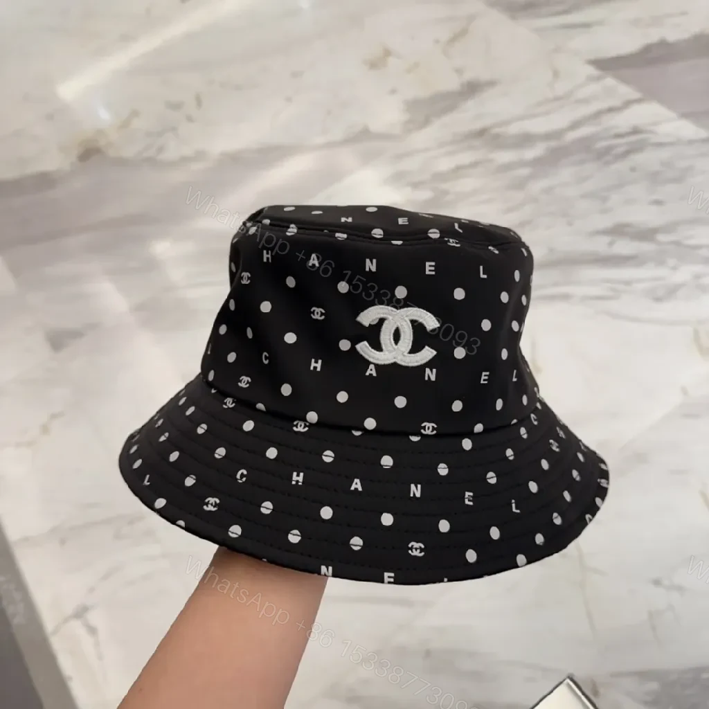 Polished Denim-Ready Chanel-Patterned Bucket Hat — view 1