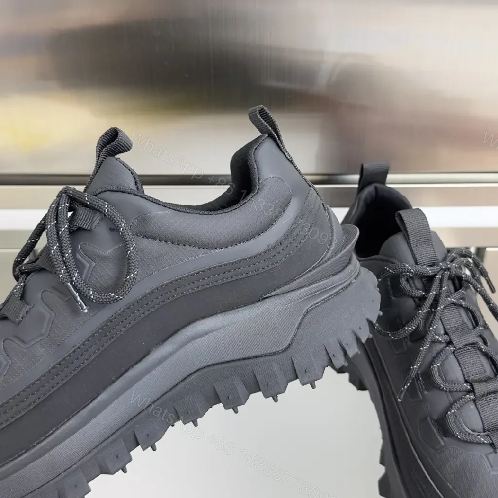 View 2 of Structured Black Utility Sneaker: Rugged Luxury, All-Day Comfort