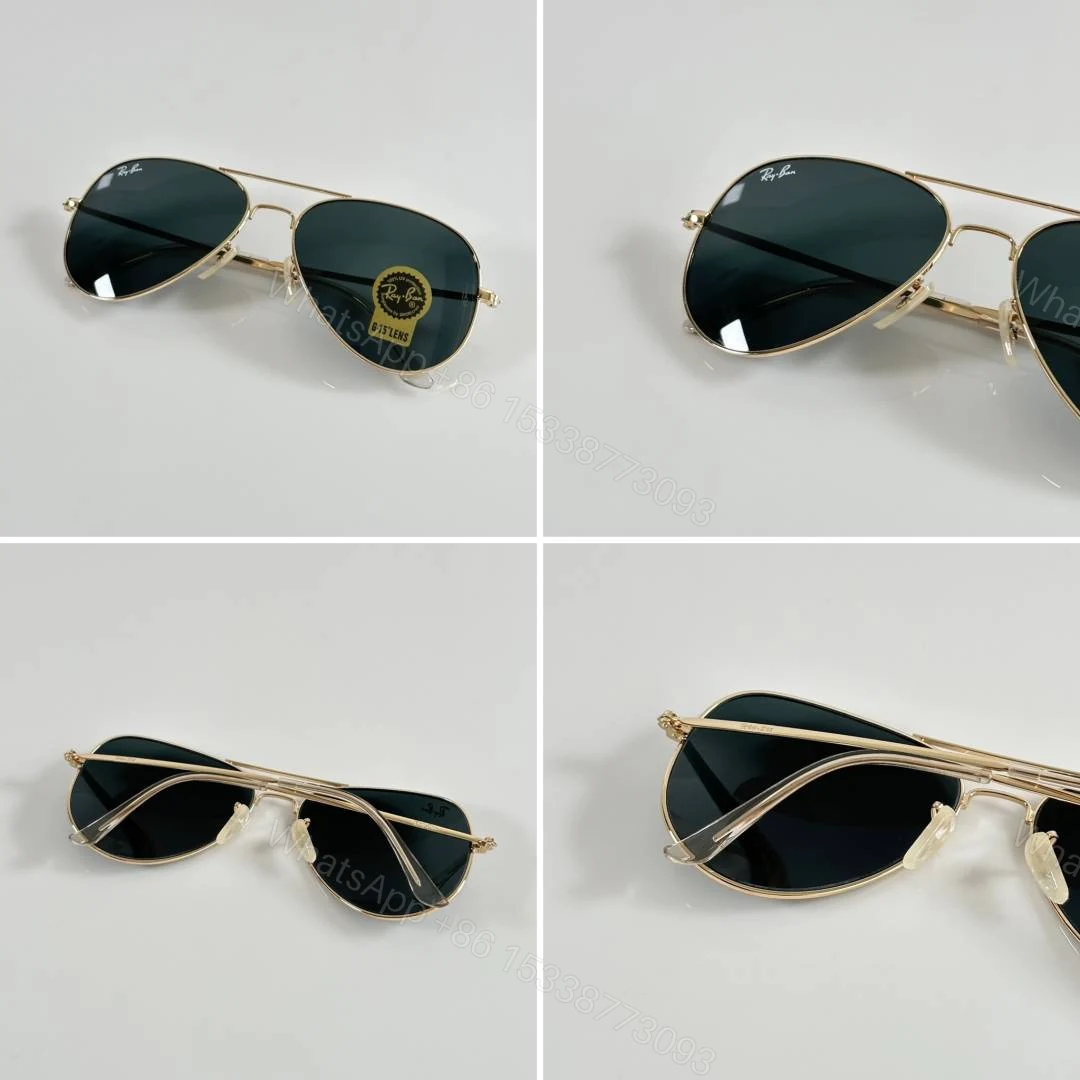 View 2 of First Copy Rayban Aviator 3026 Gold Black (GLASS)