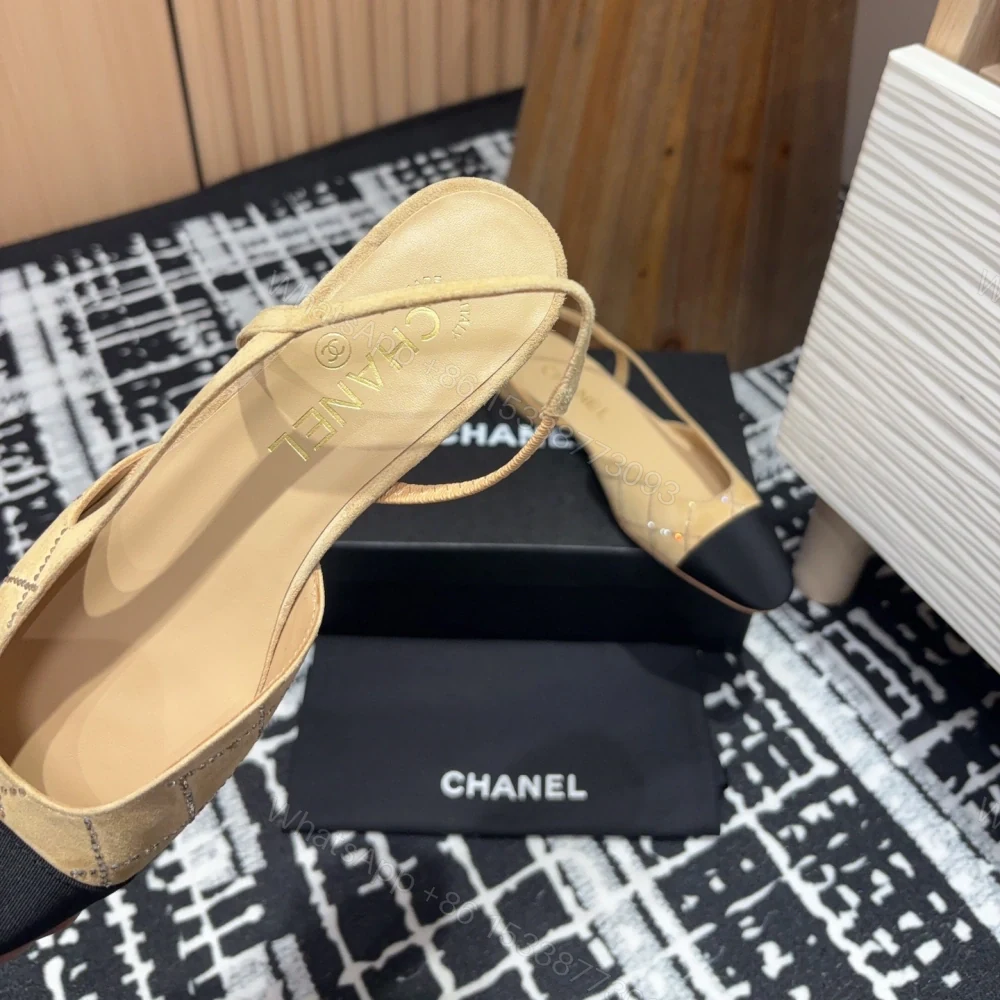 View 5 of 高仿Chanel*25C系列G31330小羊皮休閒平底鞋黃色2CM免檢版
