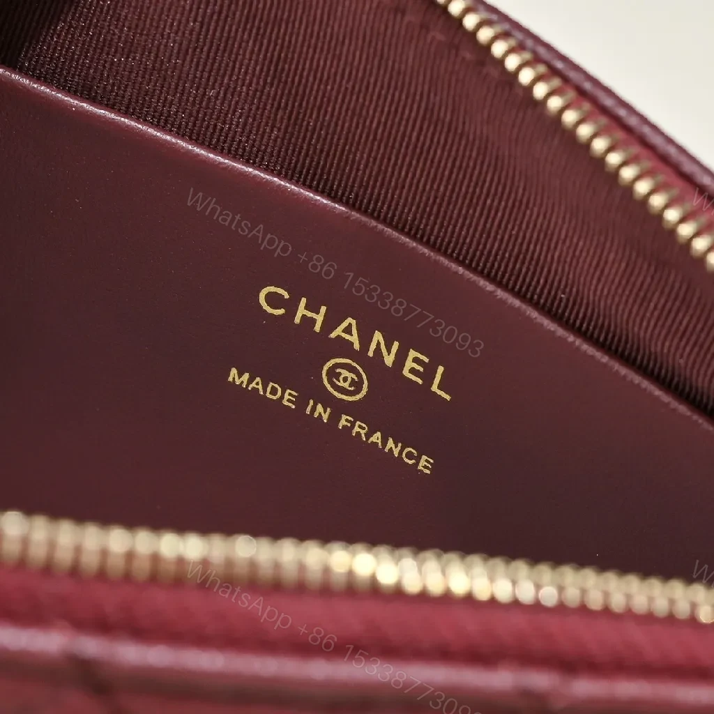 View 3 of Burgundy Quilted Leather Flap Bag: Classic Sophistication