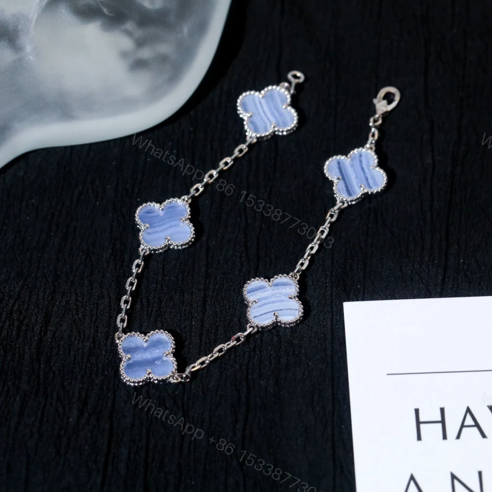 高仿首飾VanCleef&Arpels*RD34700紫玉髓白金手鏈 — view 1