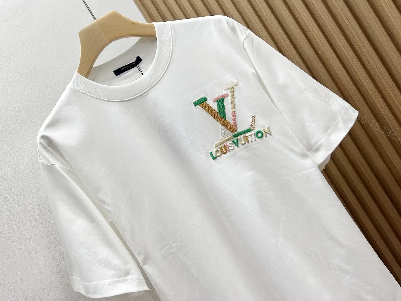 View 2 of Bold Logo Tee: Multicolor LV Detailing, Premium Streetwear Tee