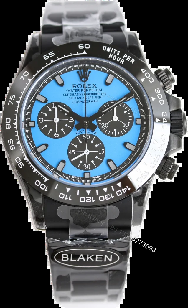Rolex Daytona Blue Dial 40mm Black Oyster Bracelet Stunning Edition ROLEX-DAYTONA-BLU-BLK-40 — view 1