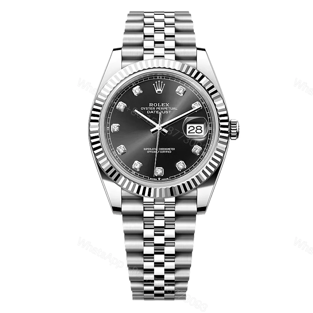 Rolex Datejust Black Diamond Dial Replica — view 1