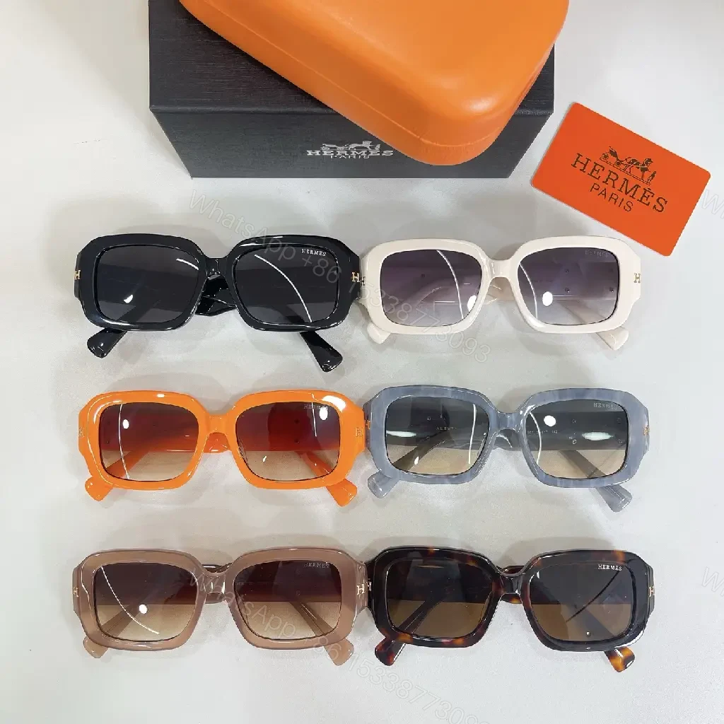 View 7 of Black Frames Contemporary Oversized Sunglasses Hermes Detail Eyewear