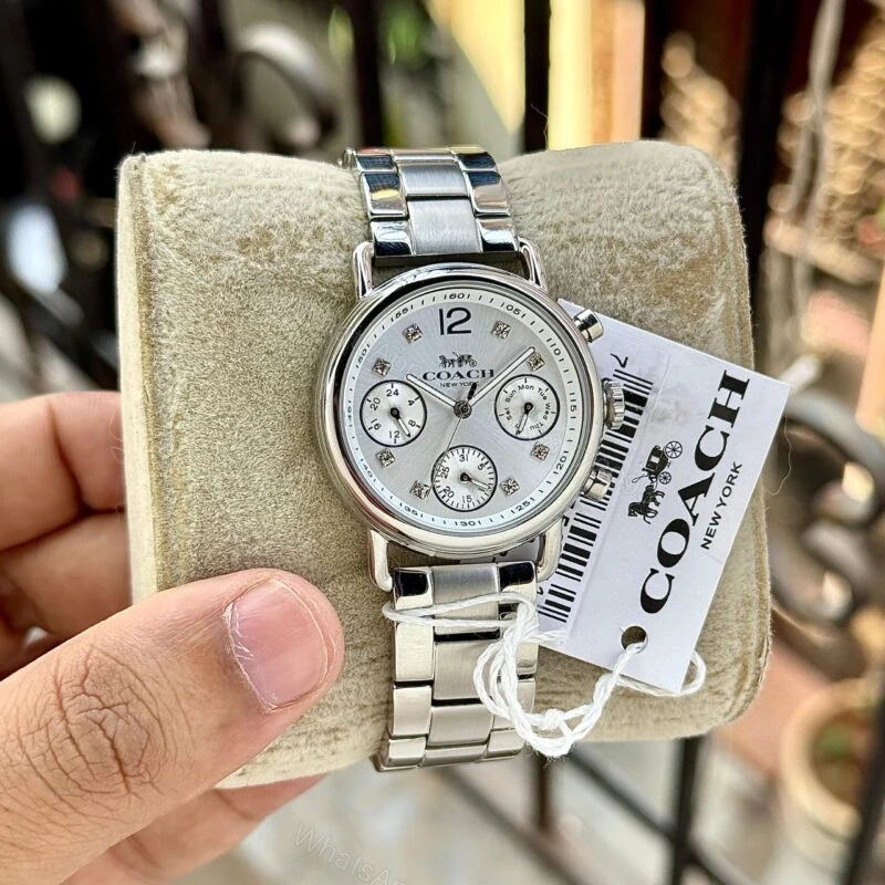 View 2 of Coach CO14502942 White Dial Stainless Steel 35mm Chronograph